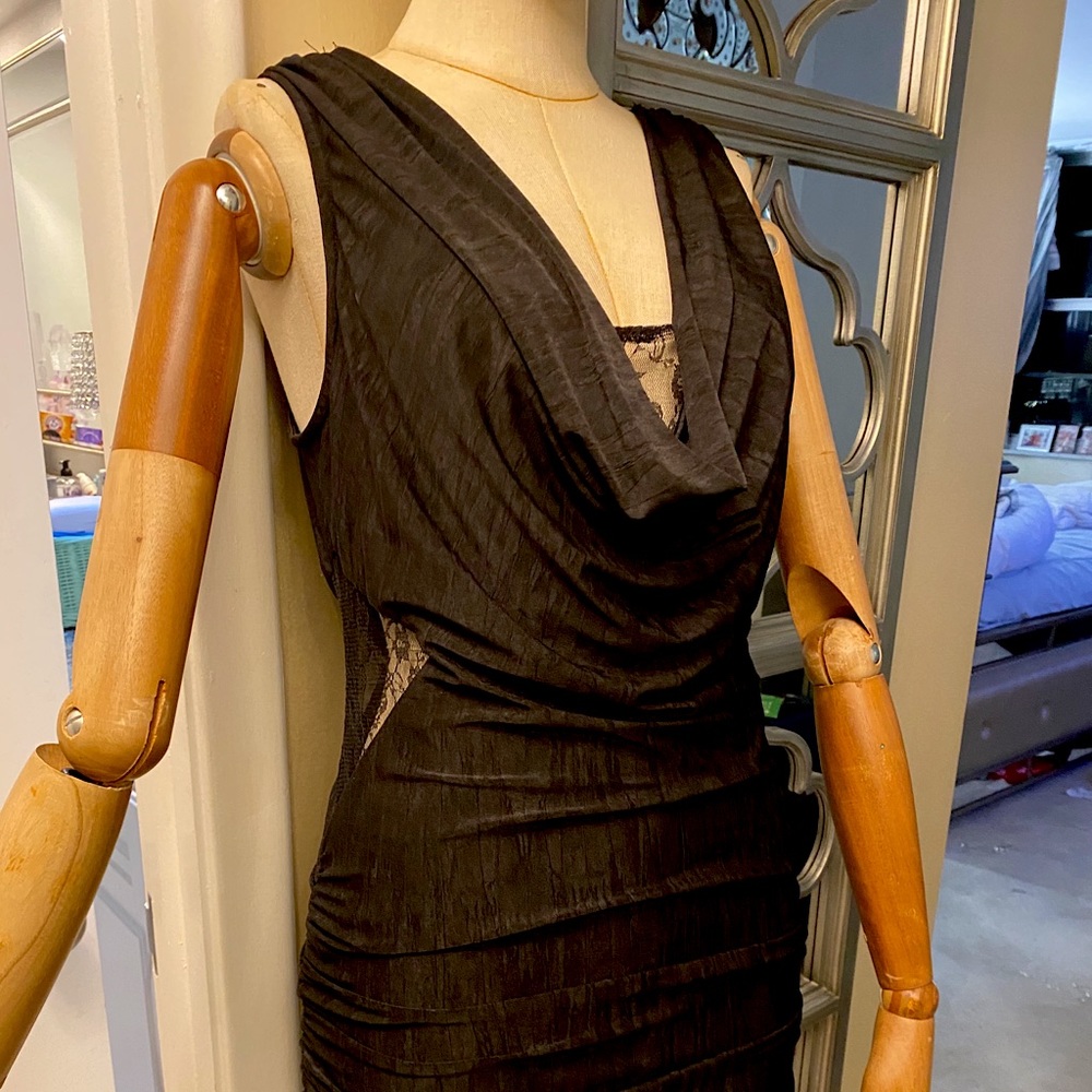 Black  Dress with Lace Details Size M